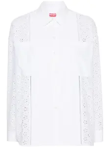 Рубашка с английской вышивкой KENZO, белый