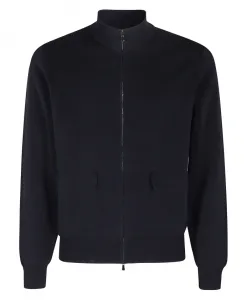 Хлопковая куртка на молнии с двумя карманами Filippo De Laurentiis, синий