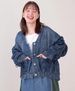 Mililopiulu/Кардиган из джинсовой ткани с присборенными рукавами (женский) Gsc Womens Select, цвет Navy