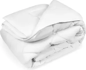 Пододеяльник, стеганое одеяло, подушка, микрофибра, стеганое, белое, мягкое, для лета и зимы, размер: 135х200 см. One-Home