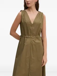 Платье макси с V-образным вырезом и кулиской Sandro Ferrone, зеленый