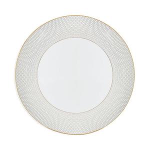 Золотая обеденная тарелка Wedgwood Gio, белый