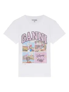 Футболка с принтом из коллаборации с Disney Ganni, белый