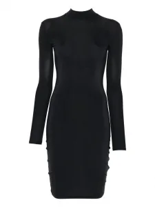 Платье мини с длинными рукавами Maison Close, черный