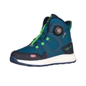 TROLLKIDS Детские зимние ботинки Bergen Mid Cut тёмно-синие/свеже-зелёные