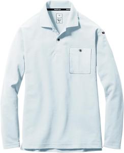 Рубашка-поло с длинным рукавом BURTLE 665 (унисекс), эластичная, с дезодорирующим эффектом, белый