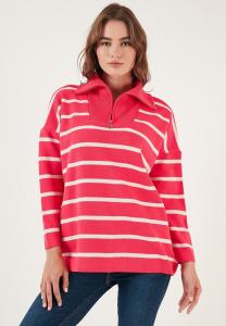 Вязаный свитер LELA, цвет fuchsia/light stone