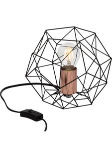 Настольная лампа Synergy ⌀ 22 см в черном/медном цвете Brilliant