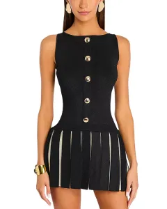 Мини-Трикотажное платье Элизабетта Retrofete, черный