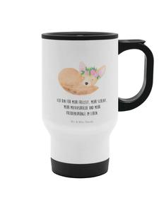 Mr. & Mrs. Panda Термокружка с цветочным рисунком пустынной лисы и надписью белого цвета