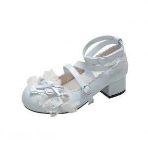 CHERRY&KALIKA Женские туфли Мэри Джейн на массивном каблуке синие, цвет Blue