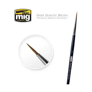 1/0 Круглая кисть Premium Marta Kolinsky, Brushes (AMMO by Mig Jimenez)