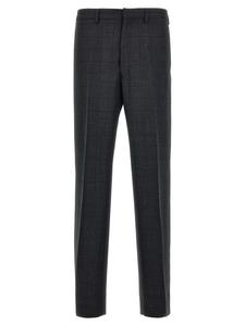 Клетчатые брюки Prada, серый