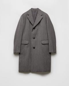 Однобортное шерстяное пальто Prada, серый