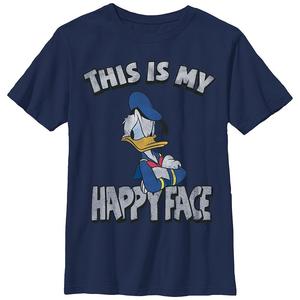 Футболка Disney's Donald Duck с рисунком This Is My Happy Face Boys, темно-синий