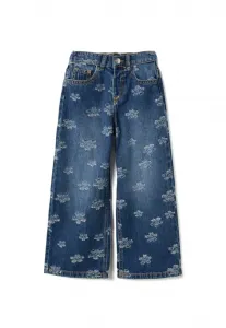 Джинсы прямого кроя с цветочным принтом, расклешенные. Ovs, Dark Blue