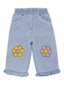 Джинсы с оборками по низу Stella McCartney Kids, синий