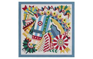 Праздничный Скакун Шелковые Шарфы Женские Многоцветные HERMES