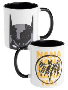 Кружка для кофе NANANA с изображением Бэтмена DC Comics, 320 мл, черно-белая Batman