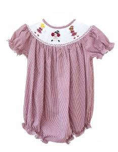 Женская болельщица Birdie Smocked Bubble в бордовом цвете Ruth And Ralph, бордовый