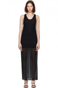 Платье миди с волнистым вырезом лодочка Toteme, черный