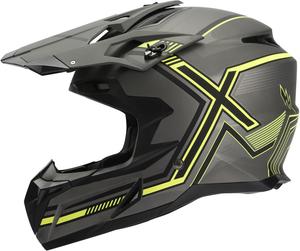 Шлем кроссовый унисекс XFMT DOT BYS-025013, серый / желтый / черный