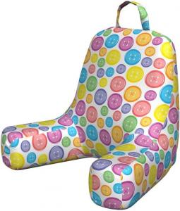 Наволочка для современной подушки для чтения Ambesonne, с принтом в виде круглых пуговиц разных размеров, без наполнителя, из мягкой ткани, размер S, многоцветная., Multicolor