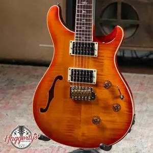 PRS SE Custom 24 Semi-Hollow Piezo - Винтажный солнечный взрыв с сумкой для гитары