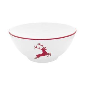Миска Ruby Red Deer d: 23 см / 1,5 л Gmundner Keramik, бело-красный