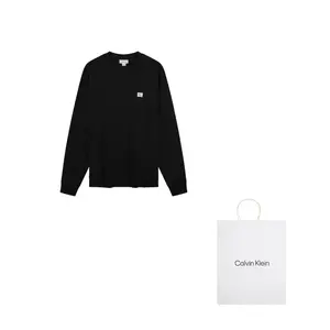 Свитшот с логотипом на груди Calvin Klein, черный