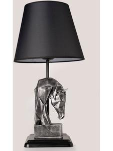 Настольная лампа серебристо-черного цвета - (В)50 x Ø 24 см Opviq