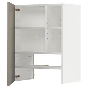 Верхний модуль extr hood w shlf/door, white/Stensund beige, 60x80 cm, Metod IKEA