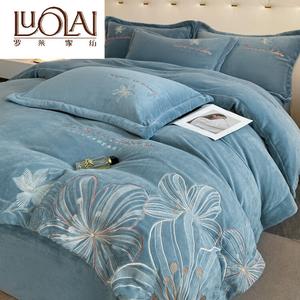 LUOLAI HOME Комплект постельного белья 4 предмета, 180 см, пододеяльник 200x230 см, MOZ