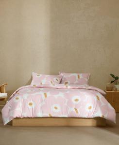 Комплект постельного белья Unikko Cotton, 3 предмета, размер Full/Queen Marimekko, Pink