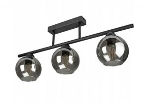 Потолочный светильник Kiki Design Bergen III, черный - стекло черный - прозрачный