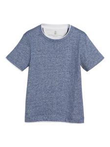 Футболка детская Brunello Cucinelli многослойная Brunello Cucinelli Kids, синий