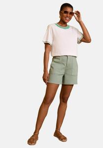 Футболка Love & Roses REGULAR FIT-CREW NECK , Ivory Beaded Trim/White