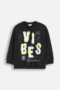 Детская хлопковая толстовка Coccodrillo, черный