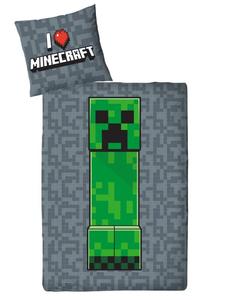 Детское постельное белье MTOnlinehandel Minecraft 2-tlg., черный - зеленый - текстиль - 135 x 200 x 1 см
