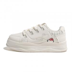 Женские низкие кроссовки для скейтбординга с амортизацией, износостойкие, увеличивающие рост HUANQIU, Beige