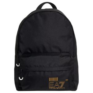 EMPORIO ARMANI Полиэстеровый рюкзак унисекс черный с золотым, Black & Gold