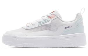 Кроссовки для скейтбординга женские, низкие, белые/зеленые Qiaodan