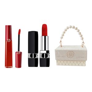 GIORGIO ARMANI AMANI Redtube Pearl Chanel Inspired Box набор из трех матовых блесков для губ, легко растушевываются, натуральные, стойкие