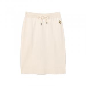 Вязаная длинная юбка женская яично-белого цвета Skechers