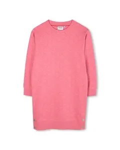 Длинное розовое платье для девочки Hugo