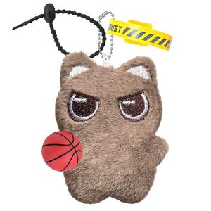 Очаровательный плюшевый кулон с большой кошкой, играющей в баскетбол, высота 9,5 см FULUOKANG