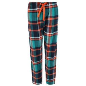 Женские клетчатые фланелевые брюки с открытым низом Bottoms Out, синий/оранжевый