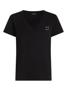 Футболка Ikon со стразами KARL LAGERFELD, черный