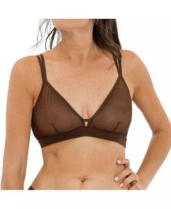 Бюстгальтер-борцовка большого размера Nude Shade Wireless Comfort Mesh Naked Rebellion, коричневый