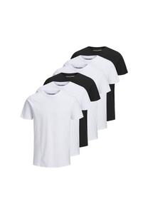 Мужская футболка, 6 шт. в упаковке - JJEORGANIC BASIC TEE O-NECK, короткий рукав, натуральный хлопок JACK & JONES, черный